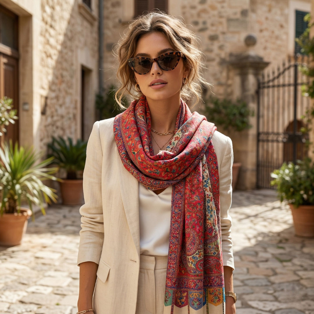 Light Pink Wool Pashmina
